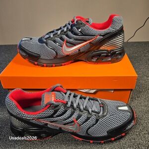 Nike Air Torch 4 Mens Running Shoes Grey Black Red size 12